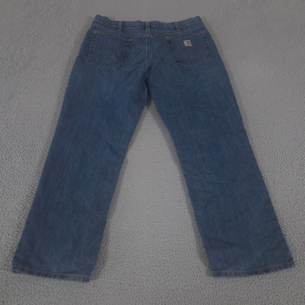 Carhartt Jeans Mens 38x31 Blue Relaxed Fit 5-Pocket Straight Leg Denim Workwear
